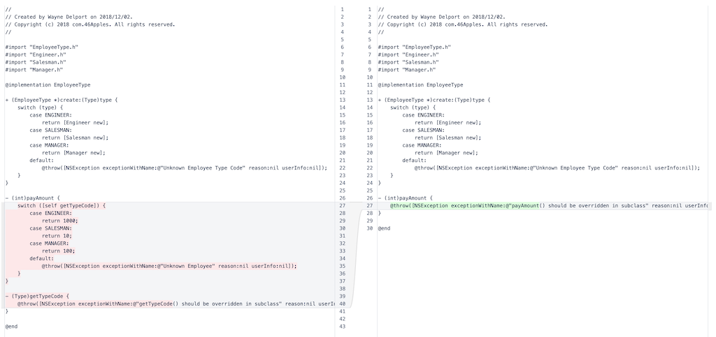 Replace conditional with polymorphism